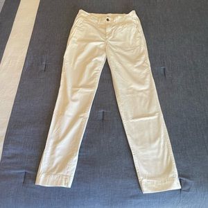 GAP Womens White Size 6 Tall Straight Khaki